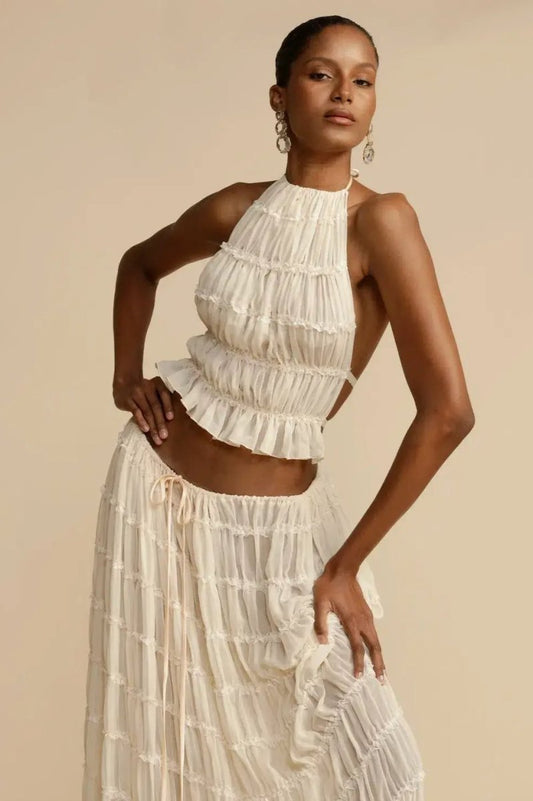 Ethereal Elegance Pleated Set™